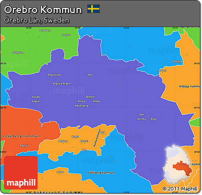 Political Simple Map of Örebro Kommun