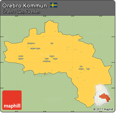 Savanna Style Simple Map of Örebro Kommun, cropped outside
