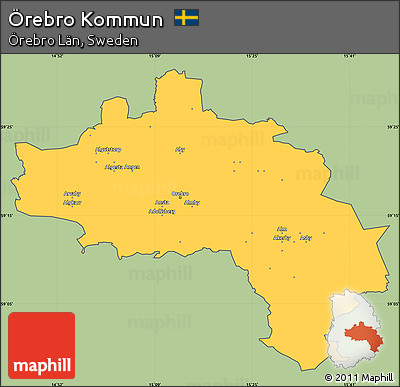 Savanna Style Simple Map of Örebro Kommun, cropped outside