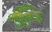 Satellite 3D Map of Östergötlands Län, desaturated