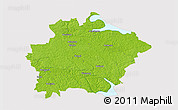 Physical 3D Map of Finspang Kommun, cropped outside
