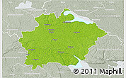 Physical 3D Map of Finspang Kommun, lighten, semi-desaturated