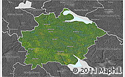 Satellite 3D Map of Finspang Kommun, desaturated