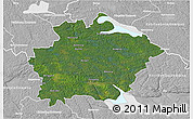 Satellite 3D Map of Finspang Kommun, lighten, desaturated