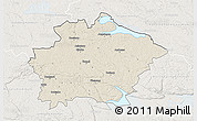 Shaded Relief 3D Map of Finspang Kommun, lighten