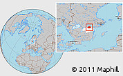 Gray Location Map of Finspang Kommun, highlighted parent region
