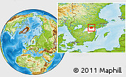Physical Location Map of Finspang Kommun, highlighted parent region