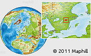 Physical Location Map of Finspang Kommun