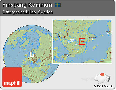 Savanna Style Location Map of Finspang Kommun