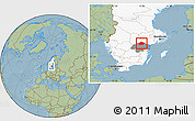 Savanna Style Location Map of Finspang Kommun, highlighted country, highlighted parent region, hill shading