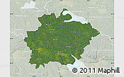 Satellite Map of Finspang Kommun, lighten