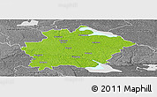 Physical Panoramic Map of Finspang Kommun, desaturated