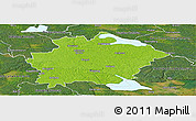 Physical Panoramic Map of Finspang Kommun, satellite outside