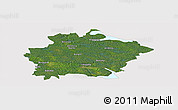 Satellite Panoramic Map of Finspang Kommun, cropped outside