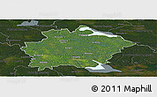 Satellite Panoramic Map of Finspang Kommun, darken