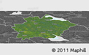Satellite Panoramic Map of Finspang Kommun, desaturated