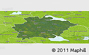 Satellite Panoramic Map of Finspang Kommun, physical outside
