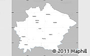 Gray Simple Map of Finspang Kommun, single color outside