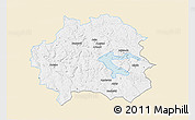 Classic Style 3D Map of Kinda Kommun, single color outside