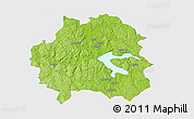 Physical 3D Map of Kinda Kommun, single color outside