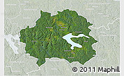 Satellite 3D Map of Kinda Kommun, lighten