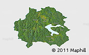 Satellite 3D Map of Kinda Kommun, single color outside