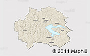 Shaded Relief 3D Map of Kinda Kommun, cropped outside