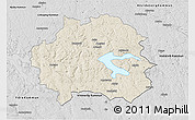Shaded Relief 3D Map of Kinda Kommun, desaturated
