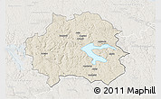 Shaded Relief 3D Map of Kinda Kommun, lighten