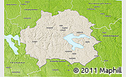 Shaded Relief 3D Map of Kinda Kommun, physical outside