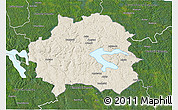 Shaded Relief 3D Map of Kinda Kommun, satellite outside