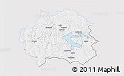 Silver Style 3D Map of Kinda Kommun, single color outside