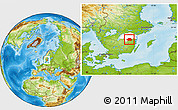 Physical Location Map of Kinda Kommun, highlighted parent region