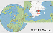 Savanna Style Location Map of Kinda Kommun, highlighted country, highlighted parent region