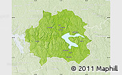 Physical Map of Kinda Kommun, lighten