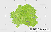 Physical Map of Kinda Kommun, single color outside