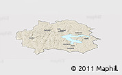Shaded Relief Panoramic Map of Kinda Kommun, cropped outside