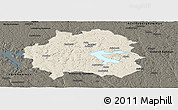 Shaded Relief Panoramic Map of Kinda Kommun, darken