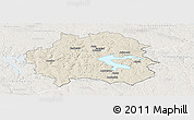 Shaded Relief Panoramic Map of Kinda Kommun, lighten