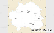Classic Style Simple Map of Kinda Kommun, single color outside