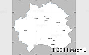 Gray Simple Map of Kinda Kommun, single color outside