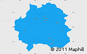 Political Simple Map of Kinda Kommun, single color outside