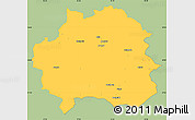 Savanna Style Simple Map of Kinda Kommun, single color outside