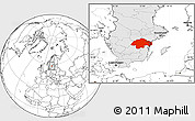 Blank Location Map of Östergötlands Län, highlighted country