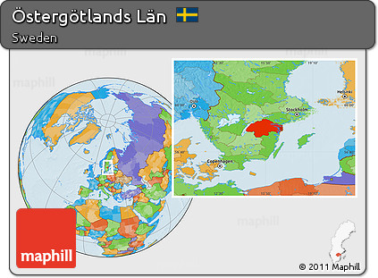 Political Location Map of Östergötlands Län
