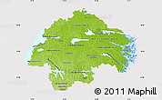 Physical Map of Östergötlands Län, cropped outside