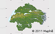 Satellite Map of Östergötlands Län, cropped outside