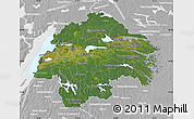 Satellite Map of Östergötlands Län, lighten, desaturated