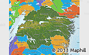 Satellite Map of Östergötlands Län, political outside