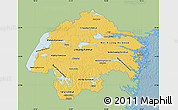 Savanna Style Map of Östergötlands Län, single color outside